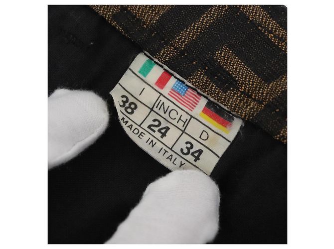 FENDI Zucca Canvas Rock Schwarz Braun Auth YKZ603A - Ansicht 11