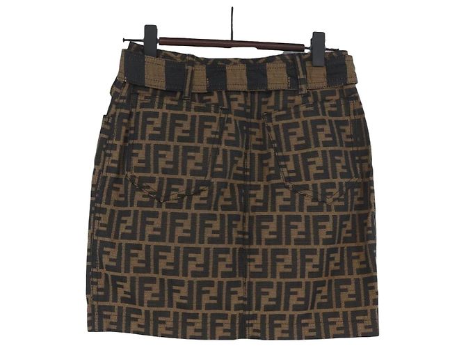 FENDI Zucca Canvas Rock Schwarz Braun Auth YKZ603A - Ansicht 2