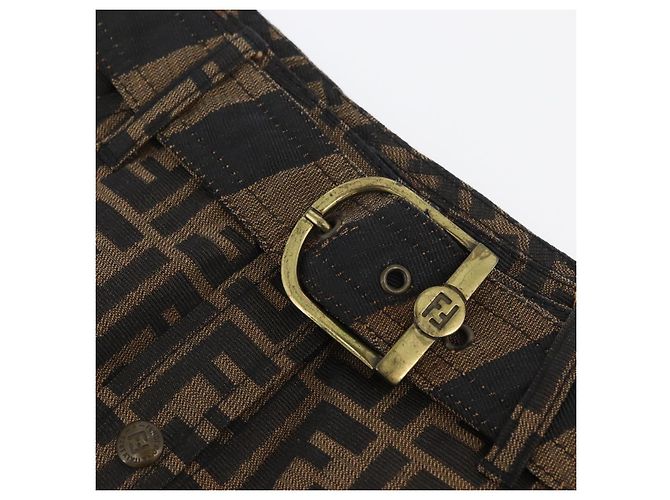 FENDI Zucca Canvas Rock Schwarz Braun Auth YKZ603A - Ansicht 3