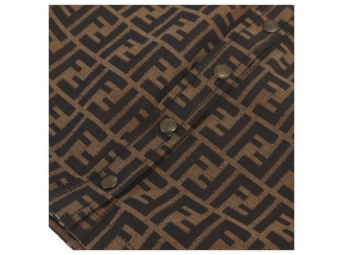FENDI Zucca Canvas Rock Schwarz Braun Auth YKZ603A - Ansicht 4