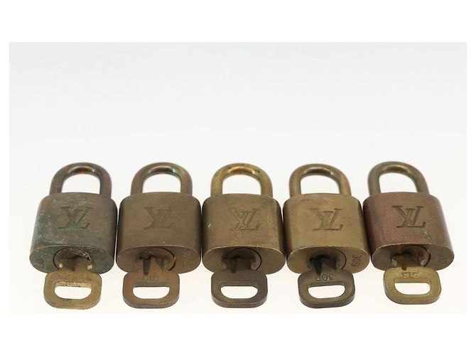 LOUIS VUITTON Set di 10 Lucchetti in Metallo Dorato LV Auth 167136 D'oro - vista 5
