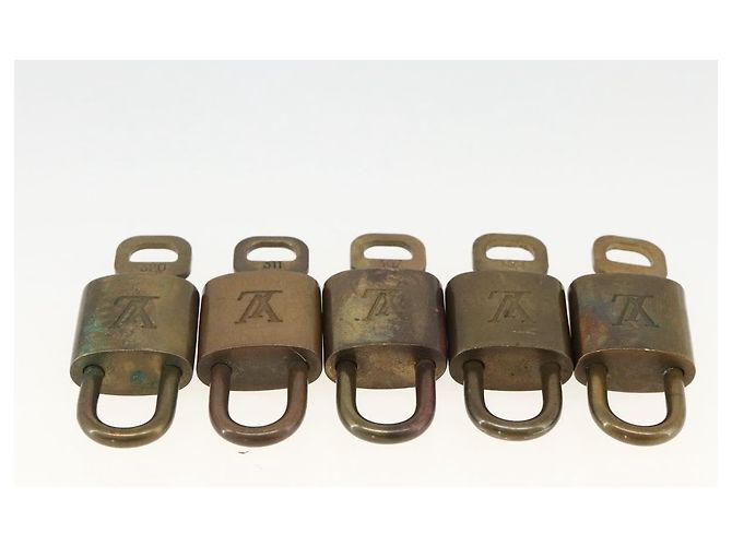 LOUIS VUITTON Set di 10 Lucchetti in Metallo Dorato LV Auth 167136 D'oro - vista 6