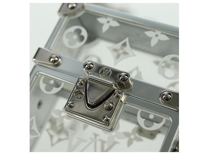 LOUIS VUITTON Trunk Box Pouch Borsa metallo Argento M00752 LV Auth BAZ882SAM - vista 20