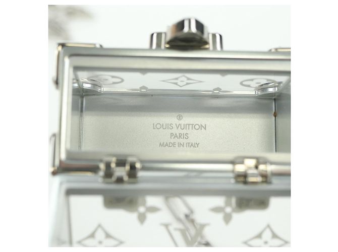 LOUIS VUITTON Trunk Box Pouch Borsa metallo Argento M00752 LV Auth BAZ882SAM - vista 21