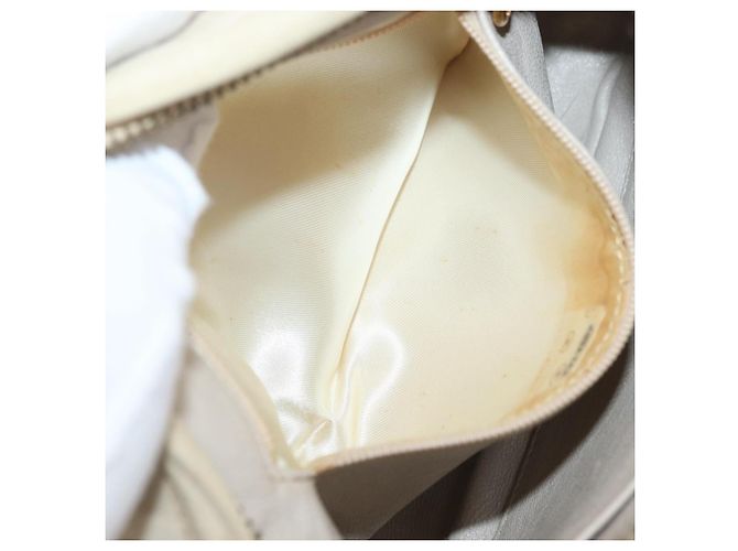 CHANEL Matelasse Chain Shoulder Bag Lamb Skin Ivory Gold CC Auth AMZ315 Golden Cream - view 21