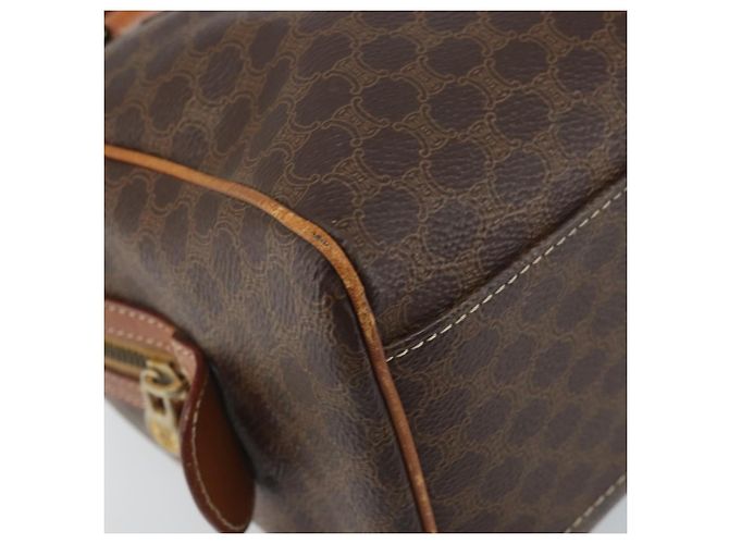 Céline Borsa a mano in tela Macadam CELINE in pelle PVC marrone e oro Auth mr2268 D'oro - vista 11