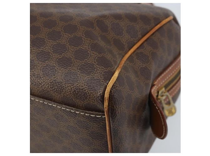 Céline Borsa a mano in tela Macadam CELINE in pelle PVC marrone e oro Auth mr2268 D'oro - vista 12