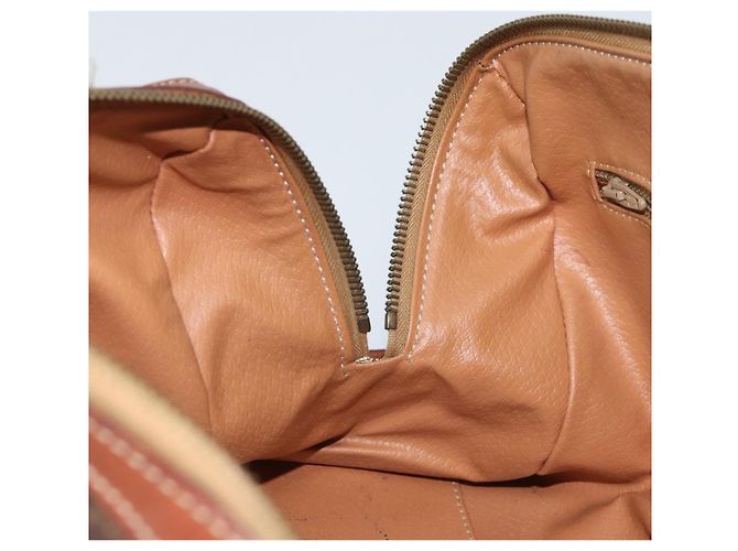 Céline Borsa a mano in tela Macadam CELINE in pelle PVC marrone e oro Auth mr2268 D'oro - vista 19