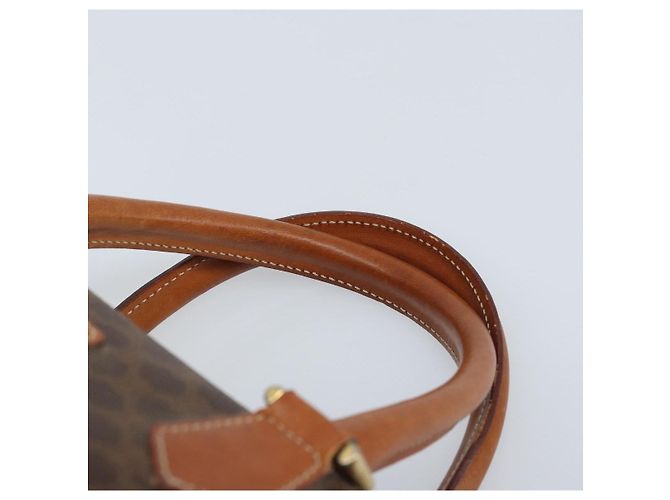 Céline Borsa a mano in tela Macadam CELINE in pelle PVC marrone e oro Auth mr2268 D'oro - vista 8