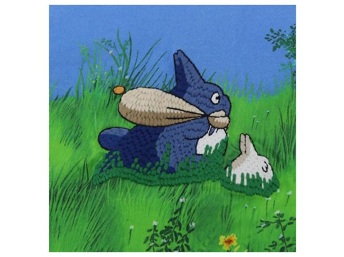 LOEWE LOEWE �~ Studio Ghibli Mi Vecino Totoro Camiseta de Algodón Azul Auth 167192M Azul claro - vista 10