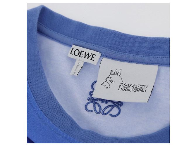 LOEWE LOEWE �~ Studio Ghibli Mi Vecino Totoro Camiseta de Algodón Azul Auth 167192M Azul claro - vista 11