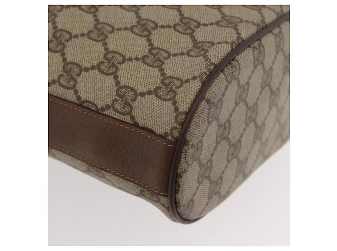 Gucci Borsa a spalla GG Supreme in PVC beige e oro Auth ARZ789 D'oro - vista 10