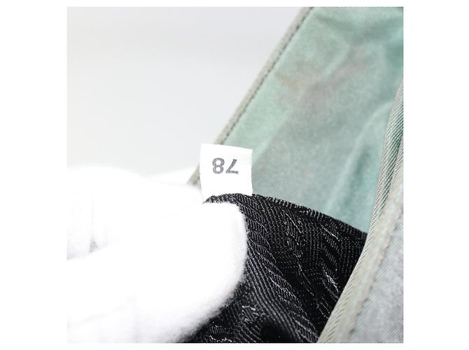 Borsa a Spalla PRADA in Nylon Verde Argento Autentica bs34327 - vista 11