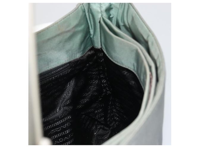 Borsa a Spalla PRADA in Nylon Verde Argento Autentica bs34327 - vista 18