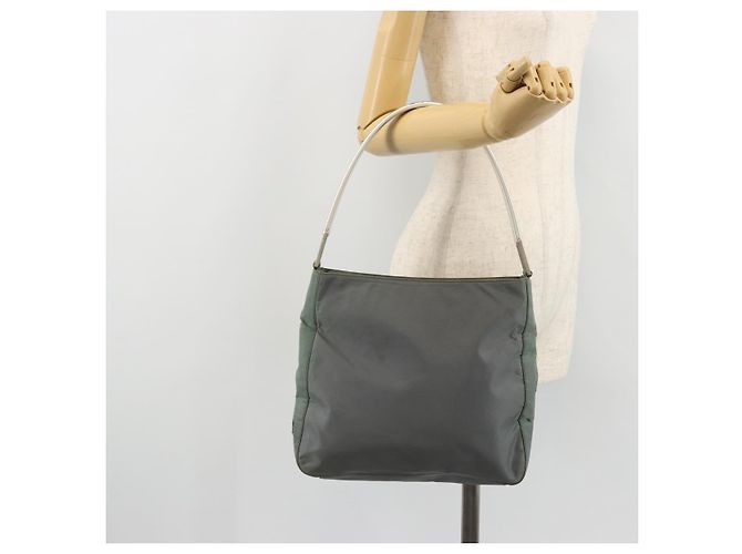 Borsa a Spalla PRADA in Nylon Verde Argento Autentica bs34327 - vista 24