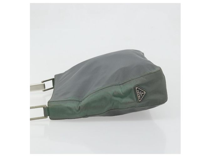 Borsa a Spalla PRADA in Nylon Verde Argento Autentica bs34327 - vista 4
