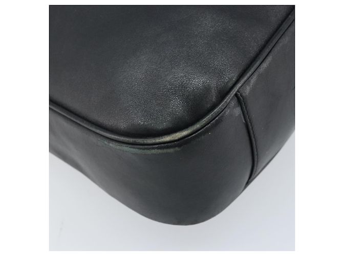Borsa a Spalla Gucci Bamboo in Pelle 2 in 1 Nero Oro 001 3444 1577 Auth 174580 - vista 14