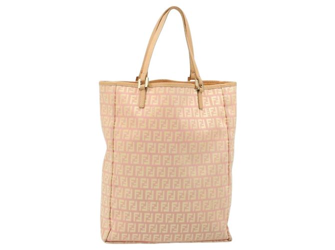 Borsa a mano in tela Zucchino FENDI rosa oro Auth ARZ892A D'oro - vista 13