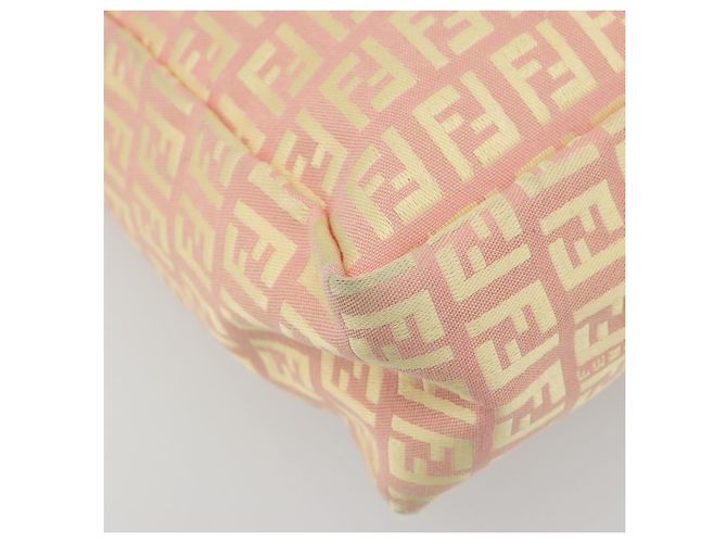 Borsa a mano in tela Zucchino FENDI rosa oro Auth ARZ892A D'oro - vista 14
