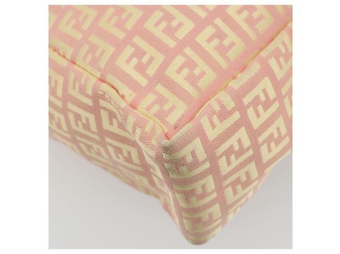 Borsa a mano in tela Zucchino FENDI rosa oro Auth ARZ892A D'oro - vista 16