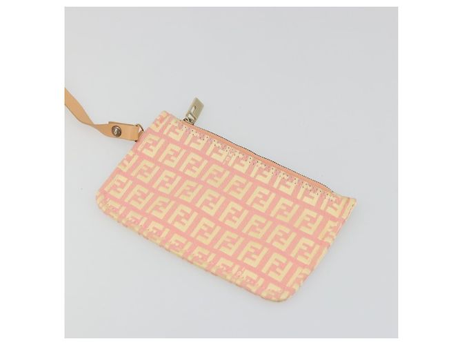 Borsa a mano in tela Zucchino FENDI rosa oro Auth ARZ892A D'oro - vista 19