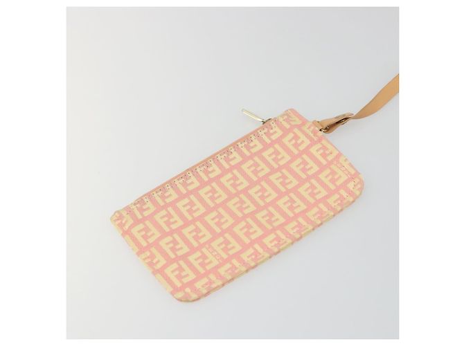 Borsa a mano in tela Zucchino FENDI rosa oro Auth ARZ892A D'oro - vista 20