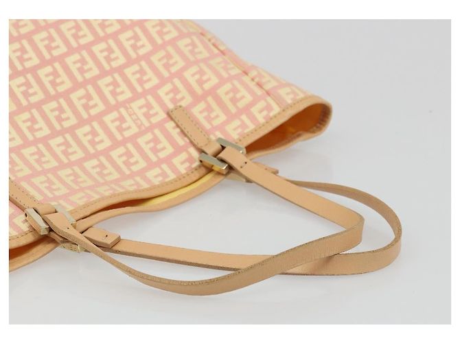 Borsa a mano in tela Zucchino FENDI rosa oro Auth ARZ892A D'oro - vista 7