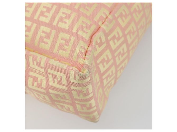 Borsa a mano in tela Zucchino FENDI rosa oro Auth ARZ892A D'oro - vista 9