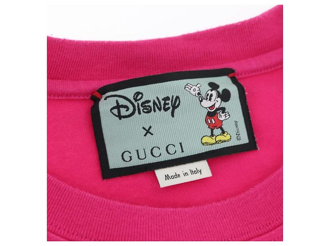 Camiseta de manga corta de algodón rosa Colaboración GUCCI Disney Auth ARZ929M - vista 11