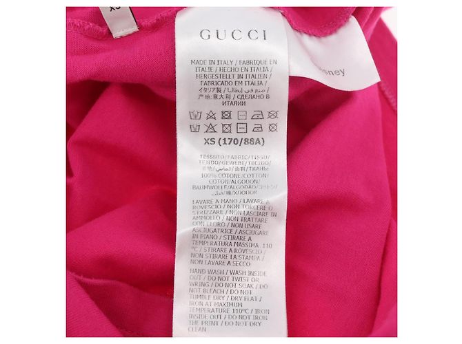Camiseta de manga corta de algodón rosa Colaboración GUCCI Disney Auth ARZ929M - vista 13