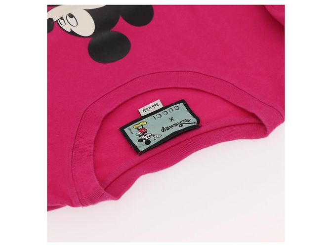 Camiseta de manga corta de algodón rosa Colaboración GUCCI Disney Auth ARZ929M - vista 5