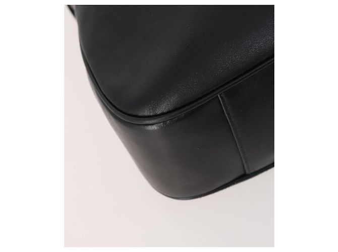Borsa a mano in pelle Gucci Bamboo 2 in 1 Nero Oro Auth 169781 D'oro - vista 13