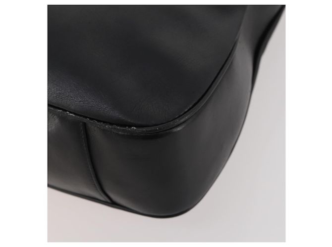 Borsa a mano in pelle Gucci Bamboo 2 in 1 Nero Oro Auth 169781 D'oro - vista 14