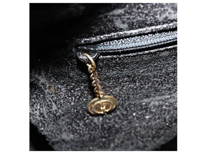 Borsa a mano in pelle Gucci Bamboo 2 in 1 Nero Oro Auth 169781 D'oro - vista 20