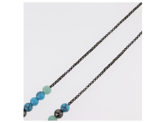 COLLAR LV BEADS LOUIS VUITTON de metal Turquesa Azul M00313 Auth BAZ738M - vista 15