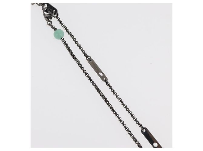 COLLAR LV BEADS LOUIS VUITTON de metal Turquesa Azul M00313 Auth BAZ738M - vista 9