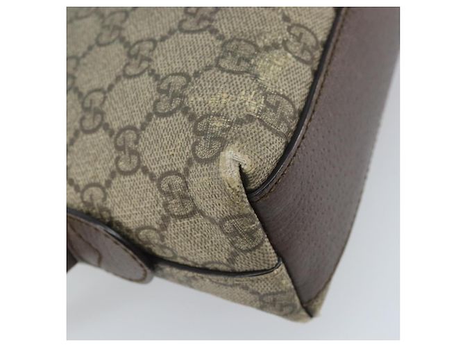 Borsa a Spalla Gucci GG Supreme Web Sherry Line PVC Beige Oro 499621 Auth BA11752 D'oro - vista 13