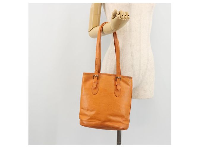 LOUIS VUITTON Borsa a Spalla Epi Bucket PM Arancione Mandarino M5899H LV Auth BAZ712A Grigio - vista 22