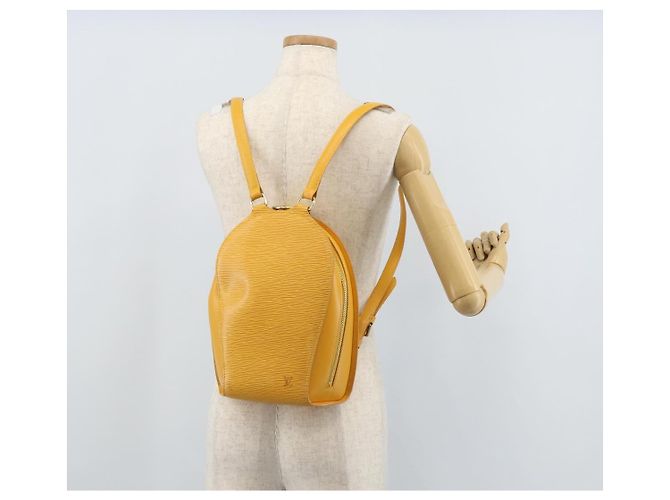 LOUIS VUITTON Zaino Epi Mabillon Giallo M52239 LV Auth AMZ512 - vista 24