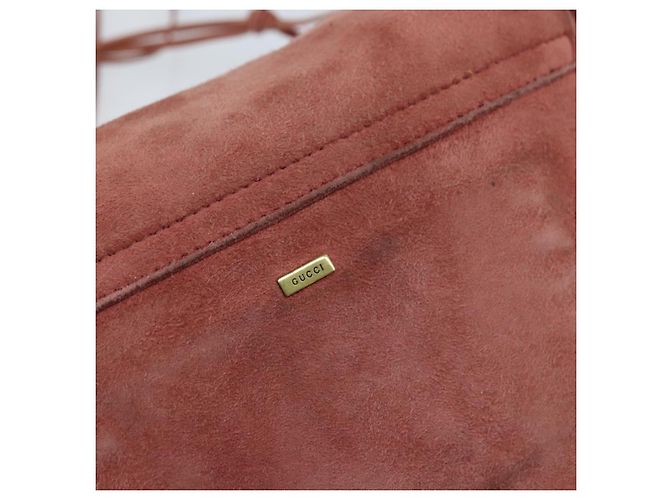 Borsa a Spalla GUCCI Camoscio Rosa Oro 95107 Auth YKZ626 D'oro - vista 14