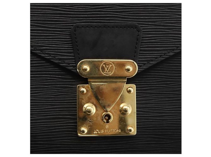 LOUIS VUITTON Borsa a Mano Epi Concorde Nera M52132 LV Auth ka3570 Nero - vista 17
