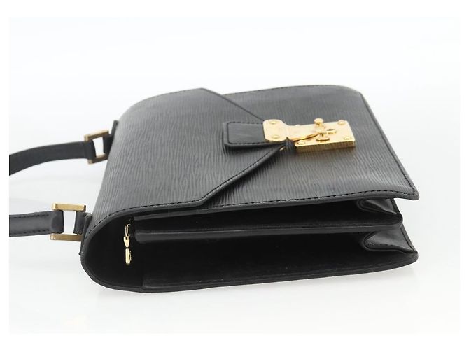 LOUIS VUITTON Borsa a Mano Epi Concorde Nera M52132 LV Auth ka3570 Nero - vista 3