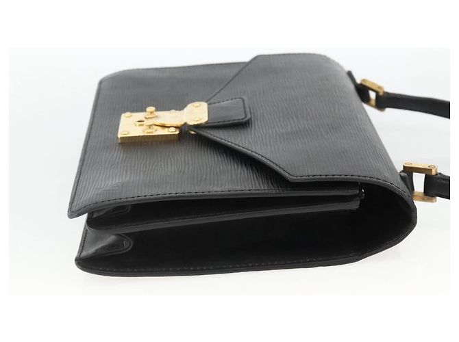 LOUIS VUITTON Borsa a Mano Epi Concorde Nera M52132 LV Auth ka3570 Nero - vista 4