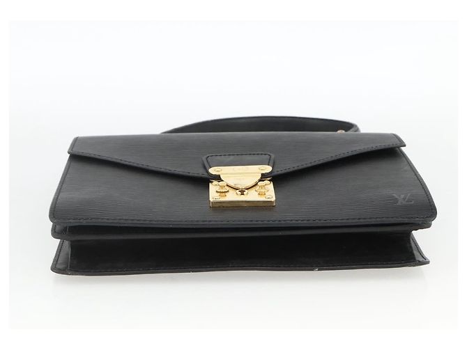 LOUIS VUITTON Borsa a Mano Epi Concorde Nera M52132 LV Auth ka3570 Nero - vista 5