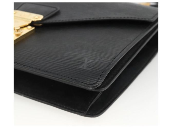 LOUIS VUITTON Borsa a Mano Epi Concorde Nera M52132 LV Auth ka3570 Nero - vista 9