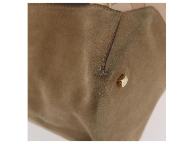Borsa Tote Salvatore Ferragamo in nylon beige oro Auth BAZ714A D'oro - vista 10