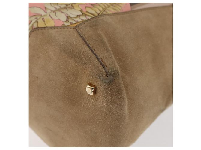 Borsa Tote Salvatore Ferragamo in nylon beige oro Auth BAZ714A D'oro - vista 11
