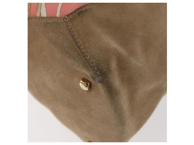 Borsa Tote Salvatore Ferragamo in nylon beige oro Auth BAZ714A D'oro - vista 13
