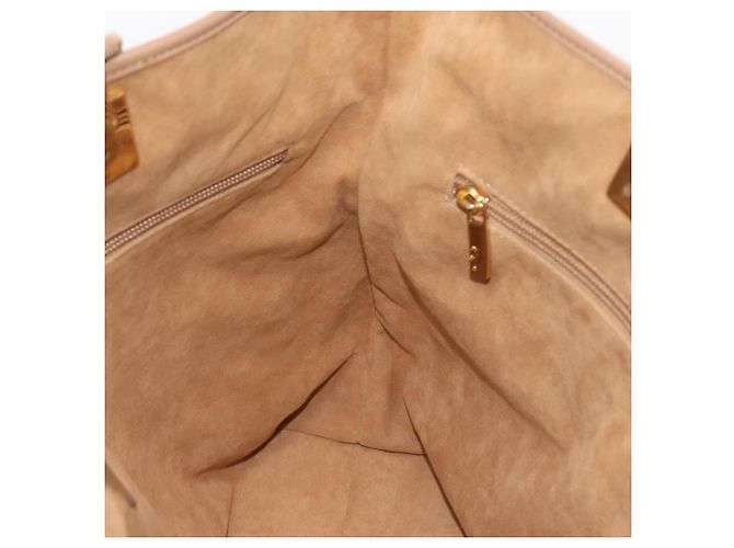 Borsa Tote Salvatore Ferragamo in nylon beige oro Auth BAZ714A D'oro - vista 17