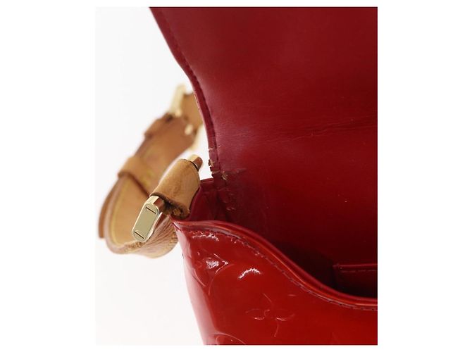 LOUIS VUITTON Borsa Thompson Street Monogram Vernis Rossa M91094 Auth BAZ450 Rosso - vista 10